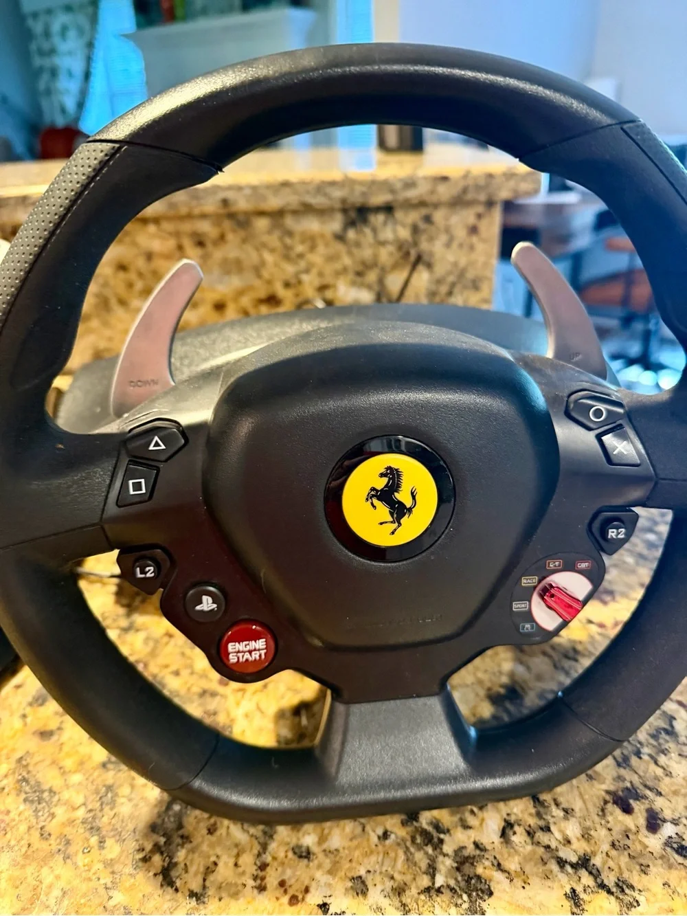 Thrustmaster T80 Ferrari 488 GTB Wheel & Pedals, Paddle Shifters, PS3/PS4/PC